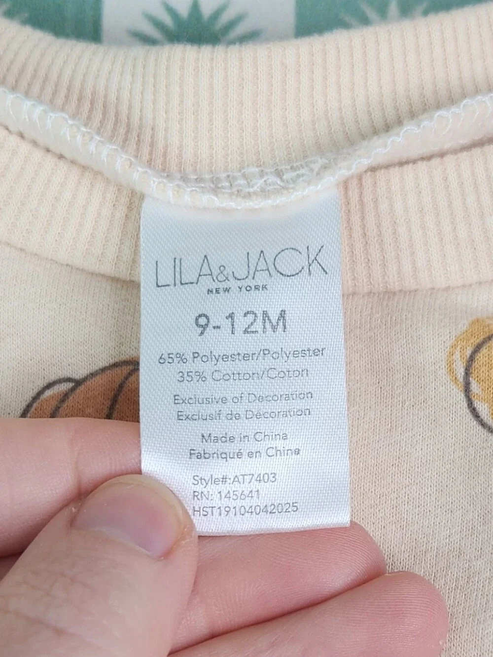 Lila & Jack Pumpkin Print Sweatshirt & Ruffle Bloomer Set